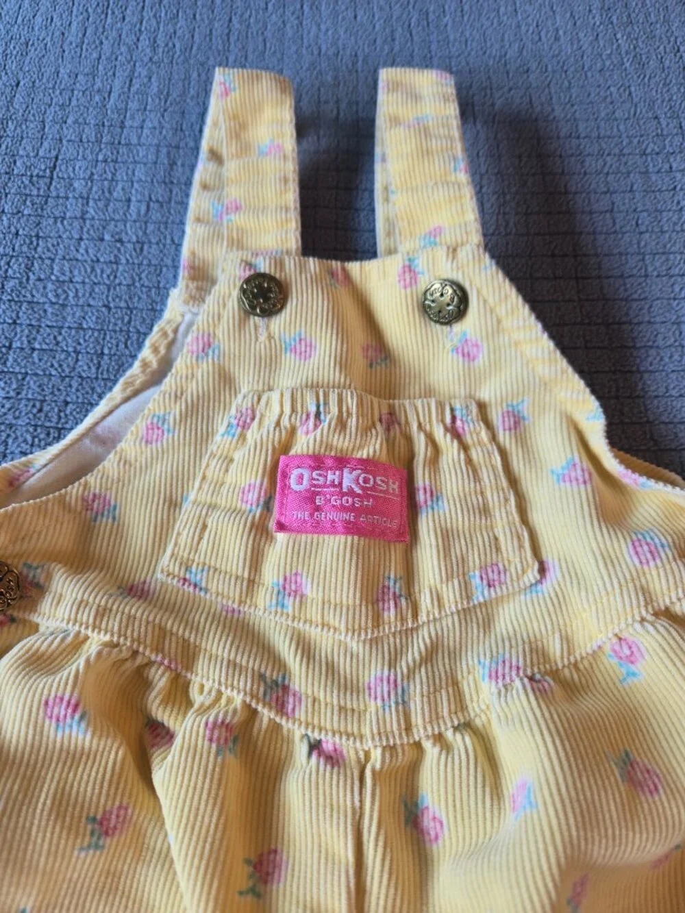 Vintage 90's Oshkosh Corduroy Overalls size 6/9 month